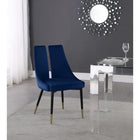 Meridian Furniture Sleek Velvet Dining Chair - Dining Chairs