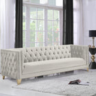 Meridian Furniture Michelle Faux Leather Sofa - White - Sofas