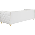 Meridian Furniture Michelle Faux Leather Sofa - White - Sofas