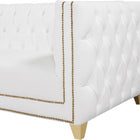 Meridian Furniture Michelle Faux Leather Sofa - White - Sofas