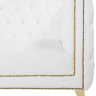 Meridian Furniture Michelle Faux Leather Sofa - White - Sofas