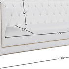 Meridian Furniture Michelle Faux Leather Sofa - White - Sofas