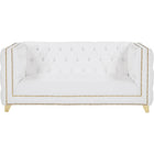 Meridian Furniture Michelle Faux Leather Loveseat - White - Loveseats