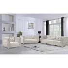 Meridian Furniture Michelle Faux Leather Sofa - White - Sofas