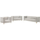 Meridian Furniture Michelle Faux Leather Sofa - White - Sofas