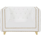 Meridian Furniture Michelle Faux Leather Chair - White - Chairs