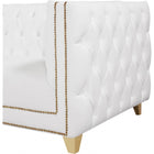 Meridian Furniture Michelle Faux Leather Chair - White - Chairs