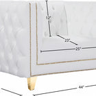 Meridian Furniture Michelle Faux Leather Chair - White - Chairs