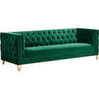 Meridian Furniture Michelle Velvet Sofa - Green - Sofas