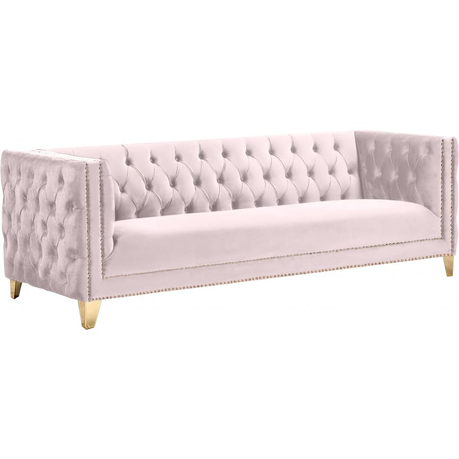 Meridian Furniture Michelle Velvet Sofa - Pink - Sofas
