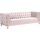 Meridian Furniture Michelle Velvet Sofa - Pink - Sofas