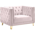Meridian Furniture Michelle Velvet Chair - Pink - Chairs