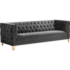 Meridian Furniture Michelle Velvet Sofa - Grey - Sofas