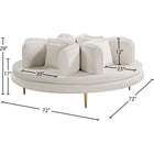 Meridian Furniture Circlet Velvet Roundabout Sofa - Sofas