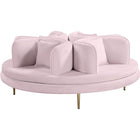 Meridian Furniture Circlet Velvet Roundabout Sofa - Pink - Sofas
