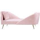 Meridian Furniture Nolan Velvet Chaise - Pink - Chaise