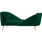 Meridian Furniture Nolan Velvet Chaise - Green - Chaise