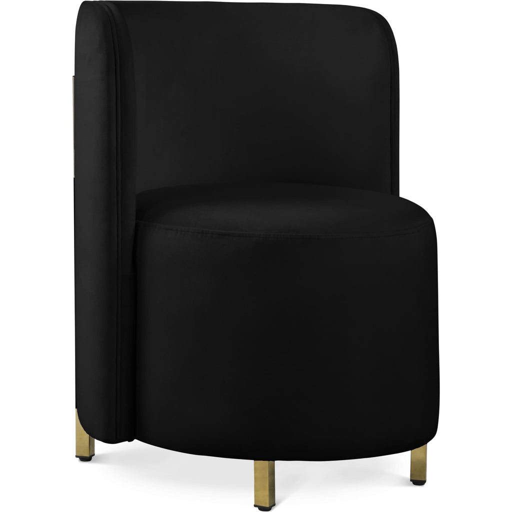 Meridian Furniture Rotunda Velvet Chair - Black - Chairs