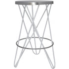 Meridian Furniture Mercury Counter Stool - Silver - Stools