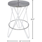 Meridian Furniture Mercury Counter Stool - Silver - Stools