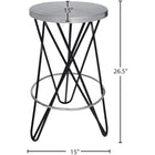 Meridian Furniture Mercury Counter Stool - Silver - Stools