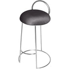 Meridian Furniture Ring Velvet Counter Stool - Chrome - Stools