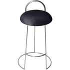 Meridian Furniture Ring Velvet Counter Stool - Chrome - Stools