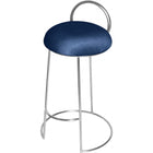 Meridian Furniture Ring Velvet Counter Stool - Chrome - Stools