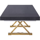 Meridian Furniture Excel Extendable 2 Leaf Dining Table - Grey & Gold - Dining Tables