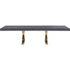 Meridian Furniture Excel Extendable 2 Leaf Dining Table - Grey & Gold - Dining Tables