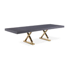 Meridian Furniture Excel Extendable 2 Leaf Dining Table - Grey & Gold - Dining Tables