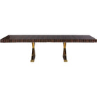 Meridian Furniture Excel Extendable 2 Leaf Dining Table - Brown & Gold - Dining Tables