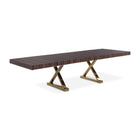 Meridian Furniture Excel Extendable 2 Leaf Dining Table - Brown & Gold - Dining Tables