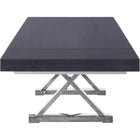 Meridian Furniture Excel Extendable 2 Leaf Dining Table - Grey & Chrome - Dining Tables