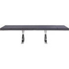 Meridian Furniture Excel Extendable 2 Leaf Dining Table - Grey & Chrome - Dining Tables