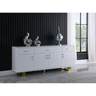 Meridian Furniture Excel Sideboard/Buffet - White & Gold - Drawers & Dressers