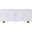 Meridian Furniture Excel Sideboard/Buffet - White & Gold - Drawers & Dressers