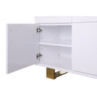 Meridian Furniture Excel Sideboard/Buffet - White & Gold - Drawers & Dressers