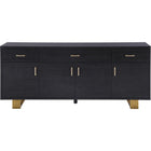 Meridian Furniture Excel Sideboard/Buffet - Grey & Gold - Drawers & Dressers