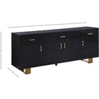 Meridian Furniture Excel Sideboard/Buffet - Grey & Gold - Drawers & Dressers