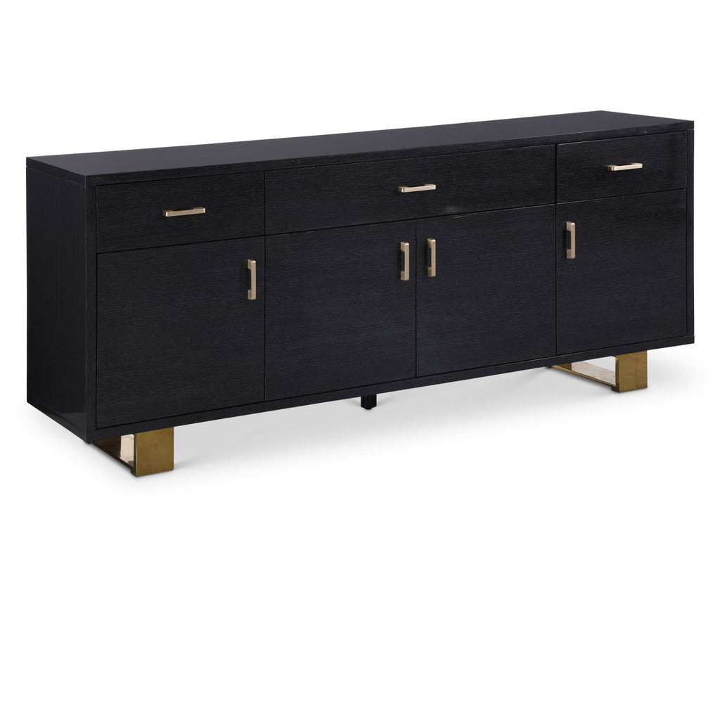 Meridian Furniture Excel Sideboard/Buffet - Grey & Gold - Drawers & Dressers