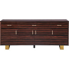 Meridian Furniture Excel Sideboard/Buffet - Brown & Gold - Drawers & Dressers