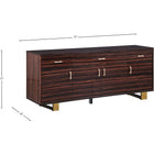 Meridian Furniture Excel Sideboard/Buffet - Brown & Gold - Drawers & Dressers