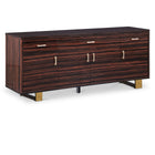 Meridian Furniture Excel Sideboard/Buffet - Brown & Gold - Drawers & Dressers