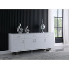 Meridian Furniture Excel Sideboard/Buffet - White & Chrome - Drawers & Dressers