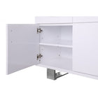 Meridian Furniture Excel Sideboard/Buffet - White & Chrome - Drawers & Dressers