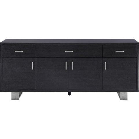 Meridian Furniture Excel Sideboard/Buffet - Grey & Chrome - Drawers & Dressers