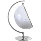Meridian Furniture Luna Acrylic Swing Bubble Accent Chair - Chrome - Chairs