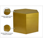 Meridian Furniture Hexagon Modular Coffee Table - Gold - Coffee Tables