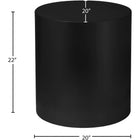 Meridian Furniture Cylinder End Table - Black - End Table